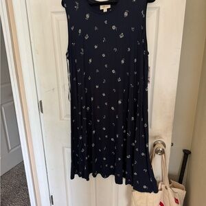 🆕 👗 Style & Co. Blue Sleeveless Crew Neck Sundress